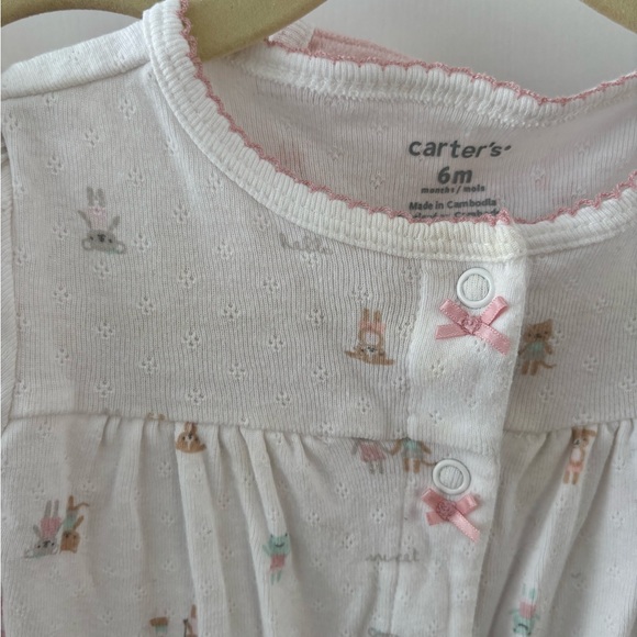 Baby Pyjamas Footies Pink and White 6 Months Pack of 3 Girlhood Coton Fleece - Picture 2 of 4